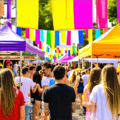 Local Newark community event with business booths and residents participating.