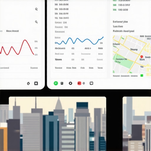 A screen showing analytics for local SEO performance and Google Maps rankings for Newark.