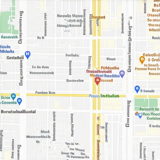 Google Maps search results displaying Newark businesses in a local search