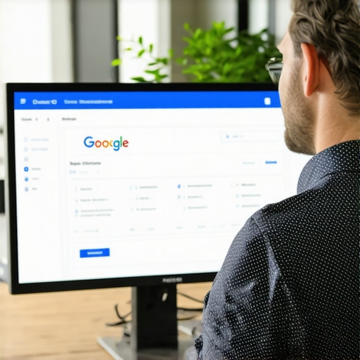 Optimizing GMB Profile Newark Business owner updating Google My Business listing for Newark