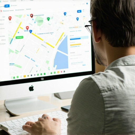 Person working on Google My Business listing for Newark local SEO