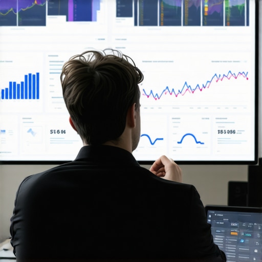 Professional analyzing Newark SEO performance on digital dashboard