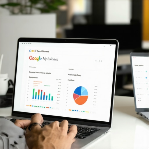 Managing Local SEO Tools for Long-Term Success A person analyzing Google Maps and citation data on a laptop