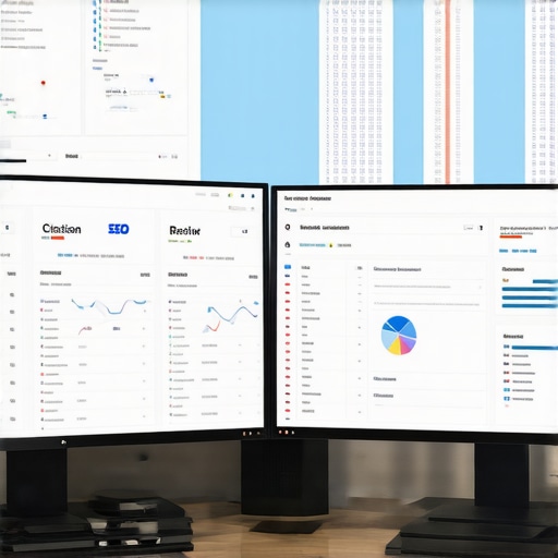 Monitoring Local SEO Performance in Newark Person reviewing local SEO dashboards for citation and review management