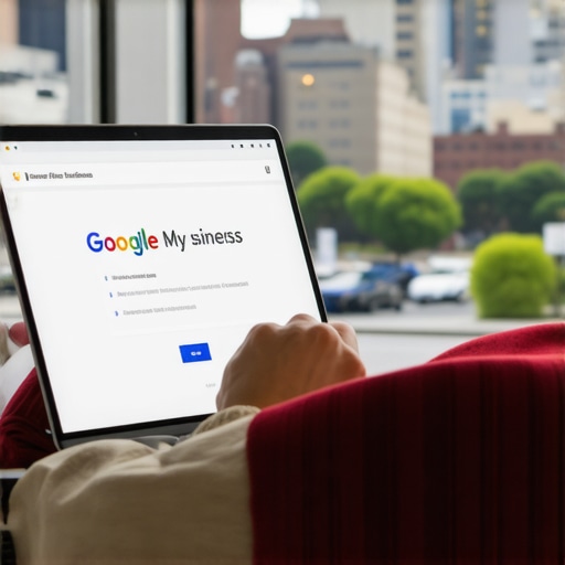 Person editing Newark business listing on laptop