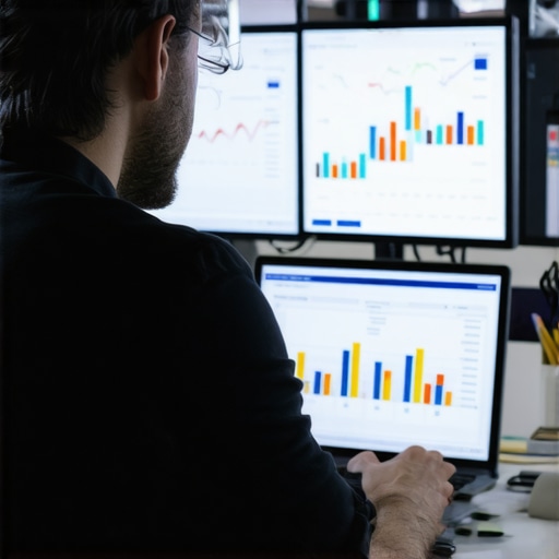 Digital marketer reviewing analytics tools for Newark SEO performance