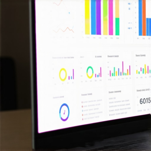 Laptop screen showing local SEO and website performance metrics for Newark businesses.
