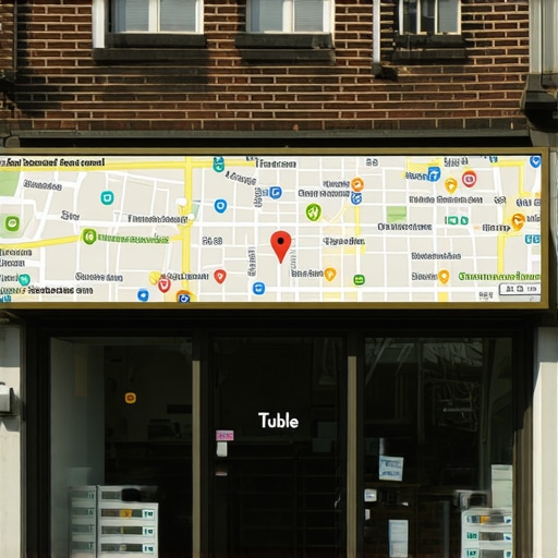 Local Newark Business with Map Focus Newark storefront highlighted on Google Maps with visibility icons