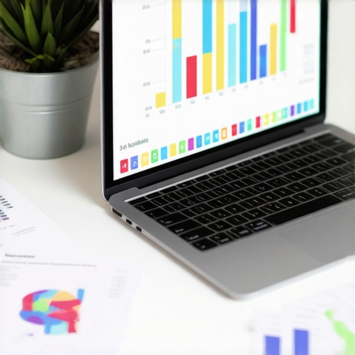 Person analyzing local SEO data on a laptop for Newark Maps optimization