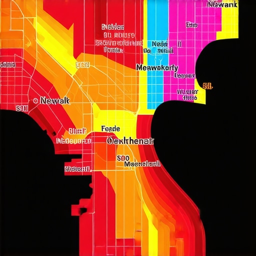 Detailed map of Newark neighborhoods indicating local SEO zones.