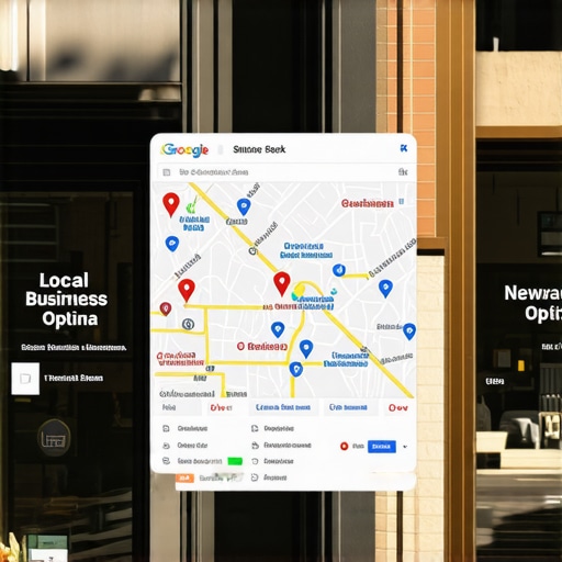 Newark shop front with Google Maps ranking elements