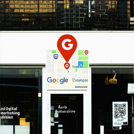 Optimizing Newark Business for Google Maps Newark storefront with Google Maps marker indicating local business visibility